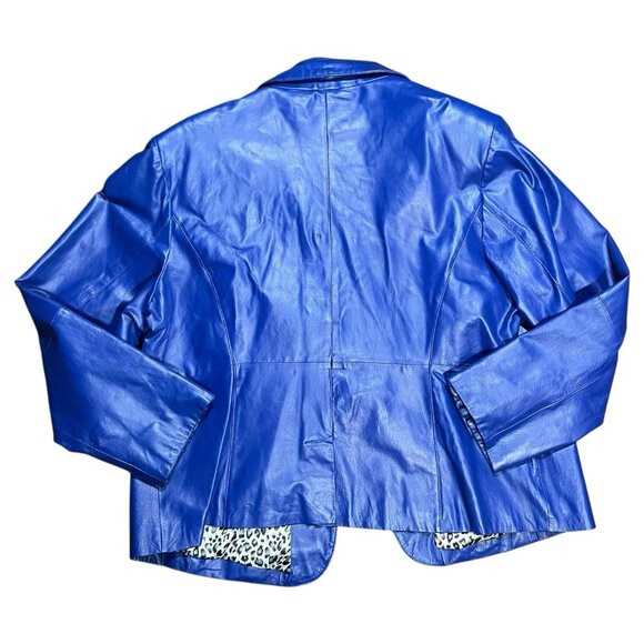 Guillaume Genuine Lined Purple Leather Jacket Sz 2xl - Picture 3 of 11